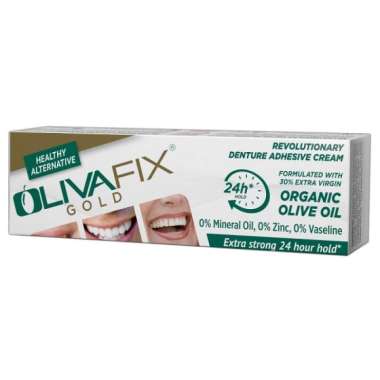 OLIVA FIX GOLD Super Lem Perekat Gigi Palsu 40 gram Original Swiss