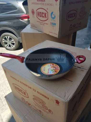Wajan induksi marble stainless steel anti lengket supra 32 cm - wajan
