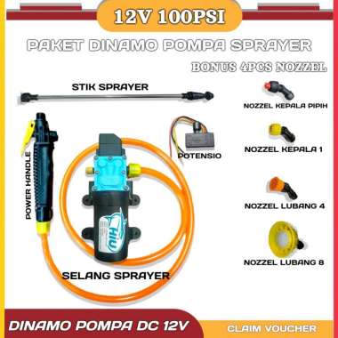 PAKET DINAMO SPRAYER ELEKTRIK/POTENSIO/NOZZEL/SELANG SPRAYER/ALAT SPRAYER PERTANIAN