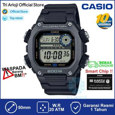Casio DW-291HX-1AVDF Jam Tangan Pria Digital Rubber Hitam DW291H DW-291HX-1A