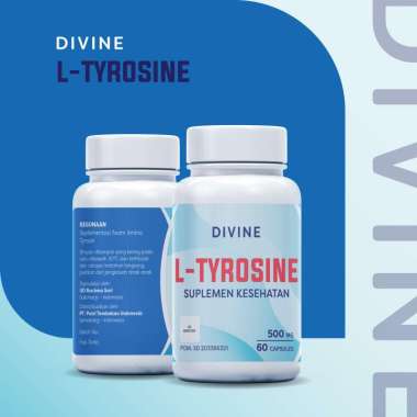 Divine Tyrosine Asam Amino Suplemen Kesehatan Otak Daya Ingat Konsentrasi Mood Stress Stroke 500 mg