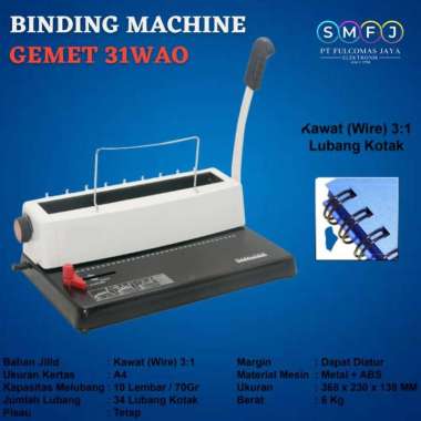 GEMET 31WA Mesin Jilid Spiral Kawat GARANSI RESMI