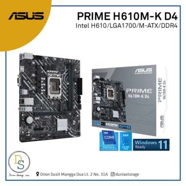 ASUS PRIME H610M-K D4 Intel H610 LGA 1700 Micro ATX Motherboard