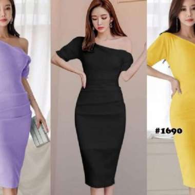 1690 Dress Sexy/Dress Korea/Dress Pesta/Baju Pesta Sexy/Dress Tarzan Kuning