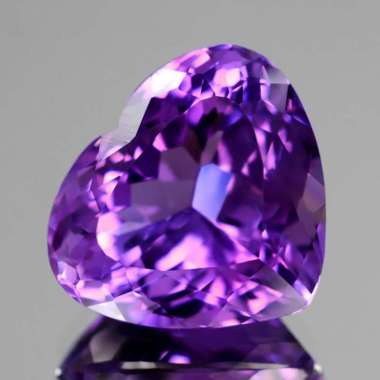 AT-022 Batu Permata Amethyst Kecubung Ungu Uruguay Heart Natural 11.76 Ct. Untreated & Sertifikat