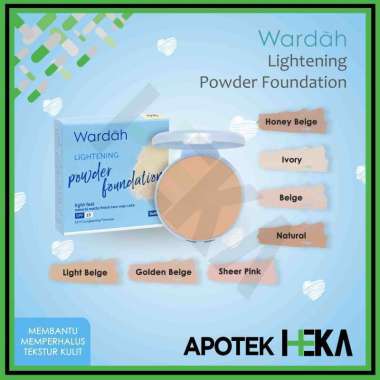 Wardah Lightening Powder Foundation Light Feel Refill Two Way Cake 12 gr 04 Natural Sand