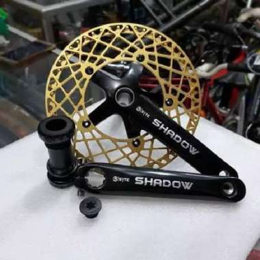 CRANKSET CRANK SET SYTE SHADOW HOLLOWTECH GOLD