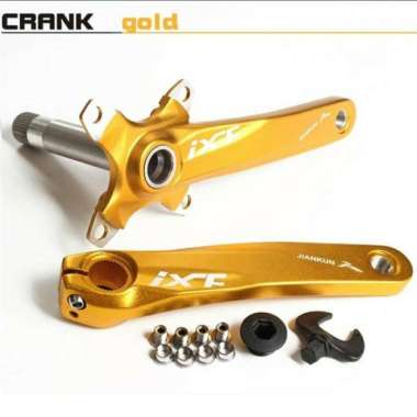 CRANK CRANKSET IXF HOLLOWTECH 2 BCD 104 MTB ROADBIKE Gold