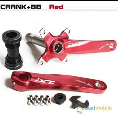CRANK CRANKSET IXF HOLLOWTECH 2 BCD 104 MTB ROADBIKE Red