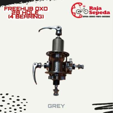 HUB FREEHUB OXO 28 HOLE 4 BEARING JANGKRIK Abu-abu