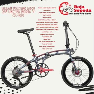 SEPEDA LIPAT URBAN FOLDING BIKE 20 INCHI UNITED NIGMA V (SL-RD)