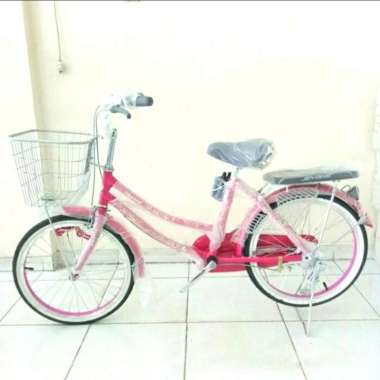 SEPEDA KERANJANG ANAK CEWEK CTB UKURAN 20 JIEYANG (PINK)