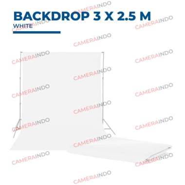 background kain polos (3 x 2.5m) foto studio Putih
