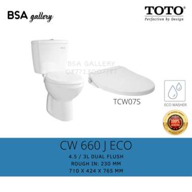 KLOSET DUDUK TOTO DUOBLOK CW660J ECOWASHER / KLOSET TOTO CW 660 J ECO
