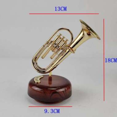 Rotating Music Box Musik box Kotak Musik Model Horn Saxophone Trumpet - 2057 2057 - Trumpet