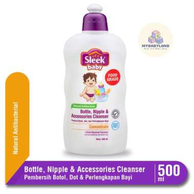 Sleek Bottle Nipple And Baby Accessories Cleanser / Sabun Cuci Botol | 450ml | 500ml Extra Bubble Wr