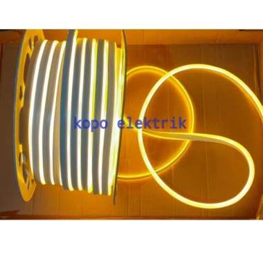 Lampu Strip LED Flexible 10 Meter + Soket / Lampu Neon Flex Kuning