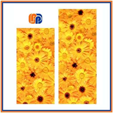 [01-08] STIKER KULKAS 1 PINTU DAN 2 PINTU MOTIF BUNGA Bunga 02 1 Pintu