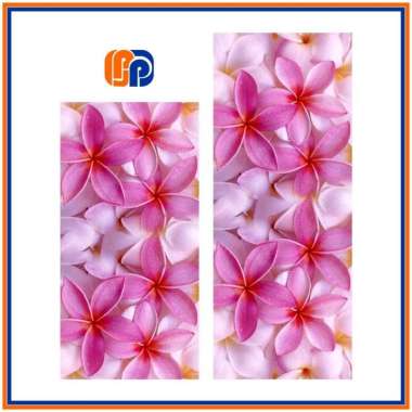 [01-08] STIKER KULKAS 1 PINTU DAN 2 PINTU MOTIF BUNGA Bunga 04 1 Pintu