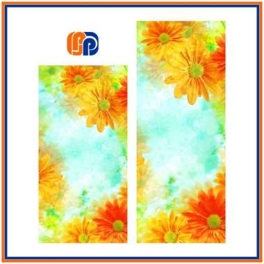 [01-08] STIKER KULKAS 1 PINTU DAN 2 PINTU MOTIF BUNGA Bunga 08 1 Pintu