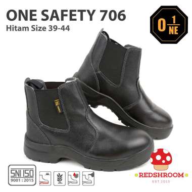 Sepatu Boot Pendek Safety ONE SAFETY OS-706 HITAM PROYEK KONTRUKSI 40
