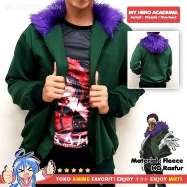 Jaket Anime Boku no Hero Academia Kai Chisaki Overhaul Jacket Bulu HQ L