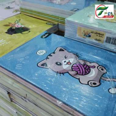 BUKU TULIS BOXY B5 ESTUDEE TRIBAL/TARTAN MERAH 48 LEMBAR ISI 10 BUKU FANCY CUTE