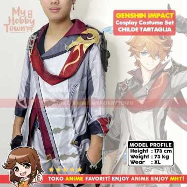 Kostum Cosplay Anime Game Genshin Impact Childe Tartaglia S