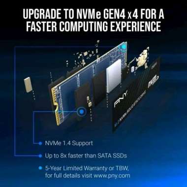PNY CS2241 SSD 1TB M.2 NVME PCIe Gen 4