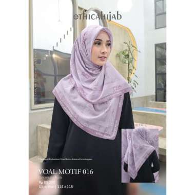 ETHICA HIJAB VOAL MOTIF 016 GERANIUM AURA MOCCA PEONY JILBAB ETHICA KELUARGA MUSLIM 2023 MOTIF 016 G