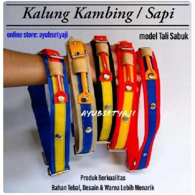 Kalung Sapi Kalung Hewan Ikat Leher Sapi Tali Sapi - MERAH tali 1 meter MERAH - kuning