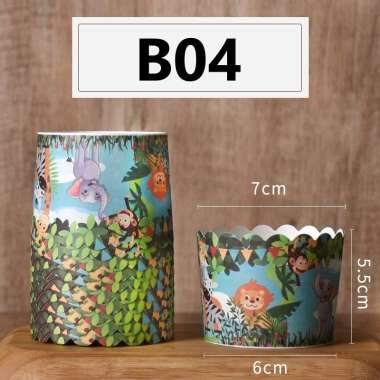 aiGooTan - ALAS CUP CAKE (ISI 10) - Kertas Muffin Paper Cupcake Kue Bolu Roti Wadah Tempat Murah Med