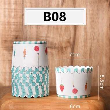 aiGooTan - ALAS CUP CAKE (ISI 10) - Kertas Muffin Paper Cupcake Kue Bolu Roti Wadah Tempat Murah Med