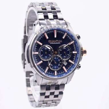 Jam Tangan Quantum PWG882.090 -Jam Tangan Chronograph Pria Powertech Grey Blue Dial Original