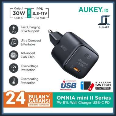 Charger Aukey PA-B1L Omnia Mini II 30W USB-C PD 3.0