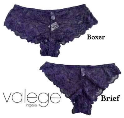 Panty Valege Full Lace Aubergine Boxer XL