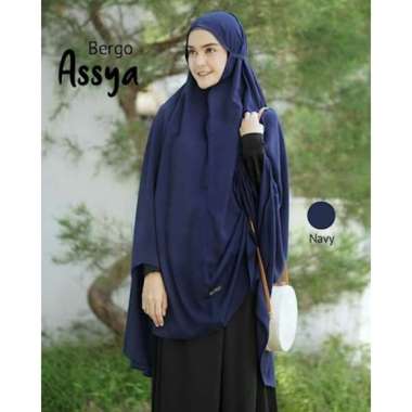 JILBAB MASKER INSTAN JERSY ASSYA / KRUDUNG INSTAN / KERUDUNG MASKER NAVY