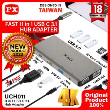 USB Hub Type C 3.1 to HDMI USB Converter iOS Windows 11 in 1 PX UCH011