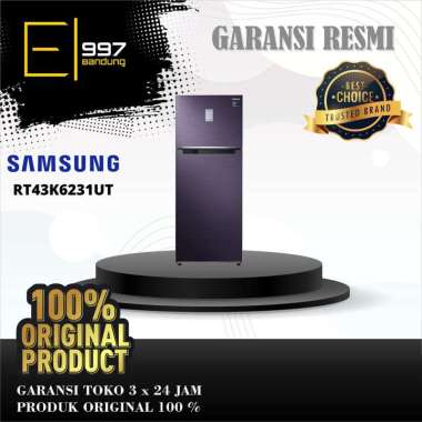 KULKAS SAMSUNG RT43K6231UT / RT43 , 2 PINTU 440 LITER INVERTER - Hitam