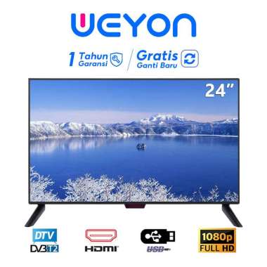 WEYON LED TV DIGITAL 24 INCH 24INCH FULL LAYAR DIGITAL GARANSI RESMI 1 TAHUN