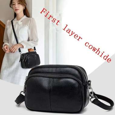 Bossindo tas wanita kulit asli garut mini asli kulit sapi Garut selempang kulit