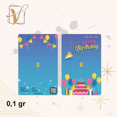 StarGold Mini Logam Mulia Series Birthday 1 0.1 Gram