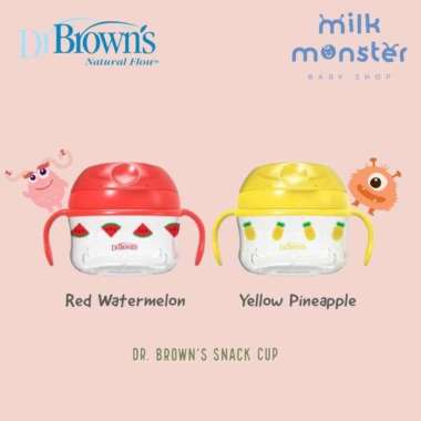 Dr. Brown snack cup / tempat camilan anak / tempat jajan anak RED