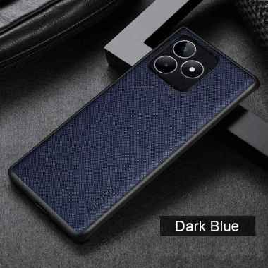 Casing Realme C53 Case Realme C53 Softcase Canvas Cross Pattern C53 Biru