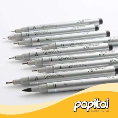 Superior Drawing Pen Fineliner (Set of 10) Snowman Micron Sakura UNI