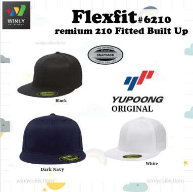 Topi Flexfit 6210 Premium Fitted Built Up Yupoong ORIGINAL