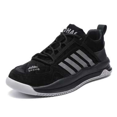 Supervice Sepatu sneakers pria import sepatu sporty sepatu kasual sepatu olahraga premium gaxing-go Premium quality 43 BLACK MATE