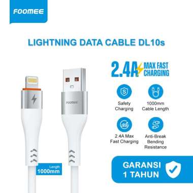 FOOMEE DL10s Data Cable 2.4A Max 1M