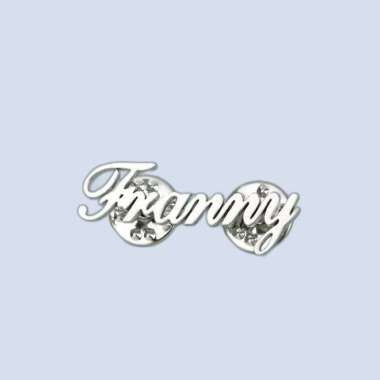 houseofcuff custom pin brooch bros nama inisial satuan formal SILVER