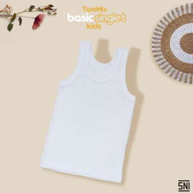 Two Mix - Kaos Singlet Anak Putih Polos Laki Perempuan 1-13 tahun 16